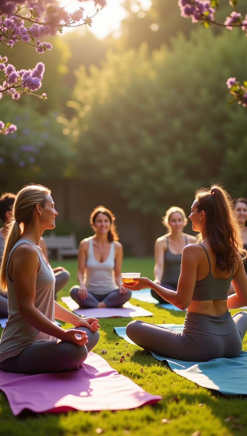 Φωτογραφία βουνών με τσάι σε κούπα