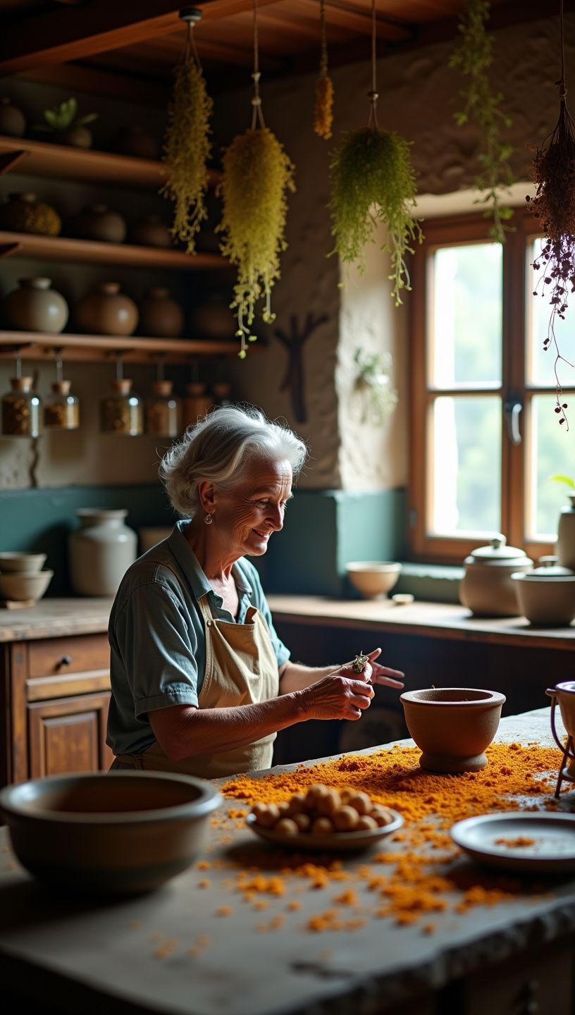 Φρέσκα βότανα και μπαχαρικά σε καλάθι